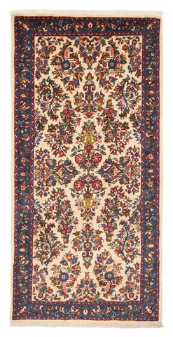 27107-Sarough Hand-Knotted/Handmade Persian Rug/Carpet Traditional Authentic/ Size: 4'2"x 2'2"