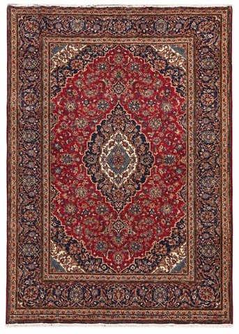 25764-Kashan Hand-Knotted/Handmade Persian Rug/Carpet Traditional/authentic/Size: 9'10" x 6'7"/300cm x 201cm