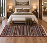 24271 - Shiraz Hand-Knootted/Handmade Persian Rug/Carpet Tribal/Nomadic Authentic/Size: 6'5" x 3'2" / 196cm x 97cm