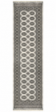 27619-Bokhara Hand-Knotted/Handmade Pakistani Rug/Carpet Tribal/Nomadic Authentic/ Size: 9'8" x 2'6"/295cm ×76cm