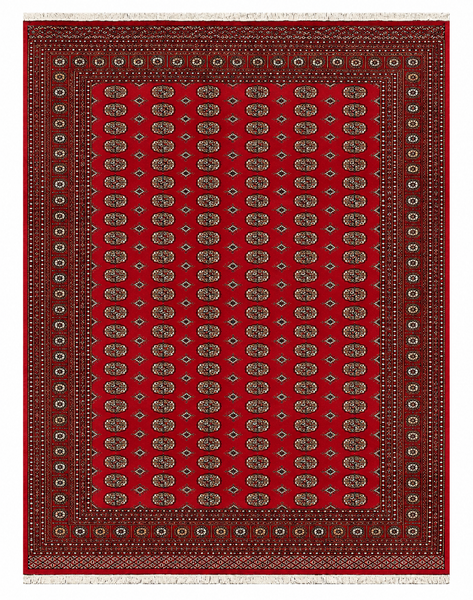 27915-Bokhara Hand-Knotted/Handmade Pakistani Rug/Carpet Tribal/Nomadic Authentic/ Size: 11'8" x 8'9"/356cm ×267cm
