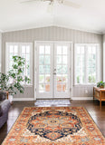 27145- Royal Heriz Hand-Knotted/Handmade Indian Rug/Carpet Traditional/Authentic/Size: 8'6" x 5'10"/259cm x 178cm