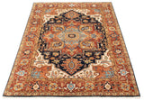 27145- Royal Heriz Hand-Knotted/Handmade Indian Rug/Carpet Traditional/Authentic/Size: 8'6" x 5'10"/259cm x 178cm