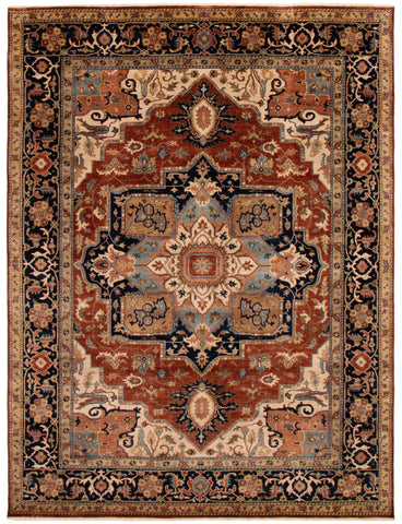 27146- Royal Heriz Hand-Knotted/Handmade Indian Rug/Carpet Traditional/Authentic/Size: 11'5" x 8'9"/348cm x 267cm