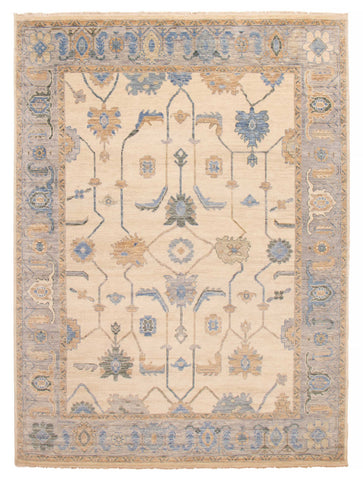 27178- Royal Ushak Hand-Knotted/Handmade Indian Rug/Carpet Traditional/Authentic/Size: 11'9" x 8'10"/258cm x 269cm