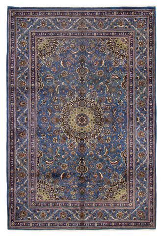 27111-Mashad Hand-Knotted/Handmade Persian Rug/Carpet Traditional Authentic/ Size: 9'8" x 6'7"