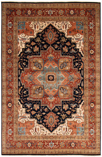 27141- Royal Heriz Hand-Knotted/Handmade Indian Rug/Carpet Traditional/Authentic/Size: 14'10" x 11'9"/452cm x 358cm