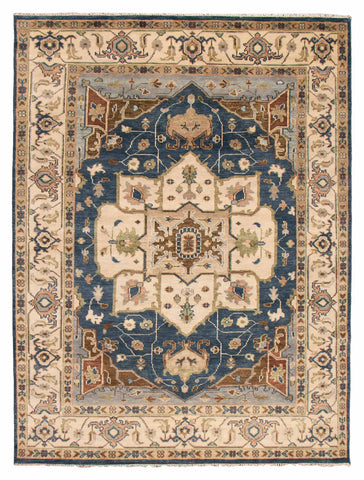 27851- Royal Heriz Hand-Knotted/Handmade Indian Rug/Carpet Traditional/Authentic/Size:  11'11" x 8'11"/363cmx 277cm