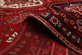 27372- Shiraz Persian Hand-knotted/Authentic/Traditional Nomadic/Tribal / Size: 8'8" x 5'6"/264cm x 168cm