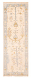27151- Royal Ushak Hand-Knotted/Handmade Indian Rug/Carpet Traditional/Authentic/Size:7'10" x 2'8"/239cm x 81cm