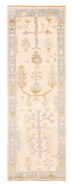 27151- Royal Ushak Hand-Knotted/Handmade Indian Rug/Carpet Traditional/Authentic/Size:7'10" x 2'8"/239cm x 81cm
