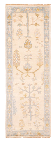 27151- Royal Ushak Hand-Knotted/Handmade Indian Rug/Carpet Traditional/Authentic/Size:7'10" x 2'8"/239cm x 81cm