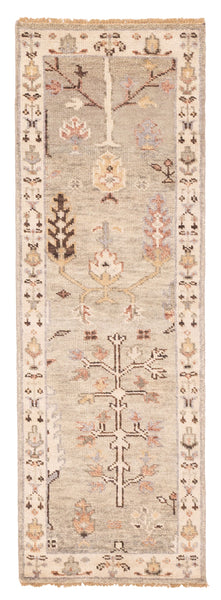 27152- Royal Ushak Hand-Knotted/Handmade Indian Rug/Carpet Traditional/Authentic/Size: 8'0" x 2'8"/244cm x 81cm