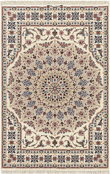 19418-Isfahan Hand-Knotted/Handmade Persian Rug/Carpet Traditional Authentic/ Size: 6'10''x 4'4'