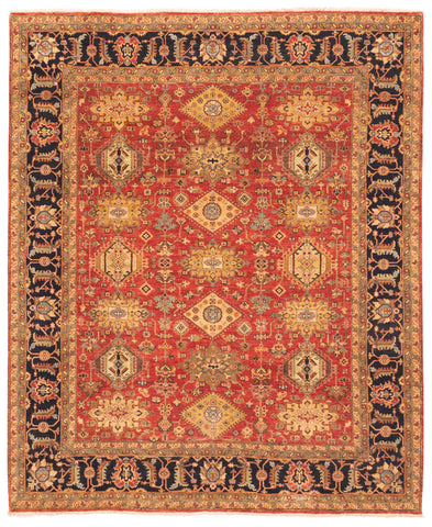 27845- Royal Heriz Hand-Knotted/Handmade Indian Rug/Carpet Traditional/Authentic/Size:  9'11" x 8'1"/302cmx 246cm