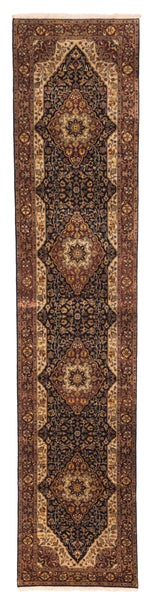 27393- Royal Heriz Hand-Knotted/Handmade Indian Rug/Carpet Traditional/Authentic/Size 12'0" x 2'6"/366cmx 76cm