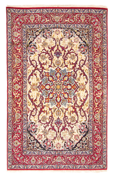 27395- Isfahan Persian Hand-Knotted Authentic/Traditional Carpet/Rug/ Size: 5'7" x 3'7"/170cmx 109cm