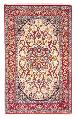 27395- Isfahan Persian Hand-Knotted Authentic/Traditional Carpet/Rug/ Size: 5'7" x 3'7"/170cmx 109cm