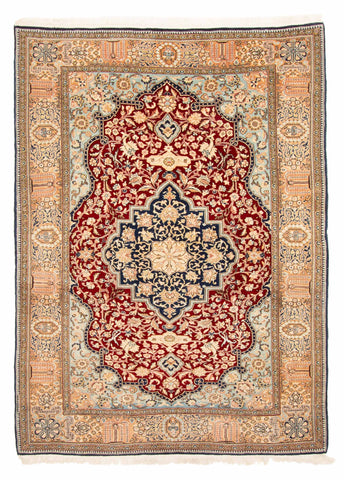 27398-Sarough Hand-Knotted/Handmade Persian Rug/Carpet Traditional Authentic/ Size: 6'5"x 4'8"/196cm x 142cm
