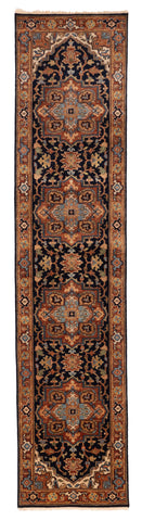 27876- Royal Heriz Hand-Knotted/Handmade Indian Rug/Carpet Traditional/Authentic/Size: 11'8" x 2'7"/356cmx 79cm