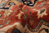 27859- Royal Heriz Hand-Knotted/Handmade Indian Rug/Carpet Traditional/Authentic/Size:  8'9" x 5'10"/267cmx 178cm