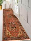 27871- Royal Heriz Hand-Knotted/Handmade Indian Rug/Carpet Traditional/Authentic/Size: 12'2" x 3'1"/371cmx 94cm