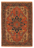 27884- Royal Heriz Hand-Knotted/Handmade Indian Rug/Carpet Traditional/Authentic/Size: 5'11" x 4'2"/180cmx 127cm