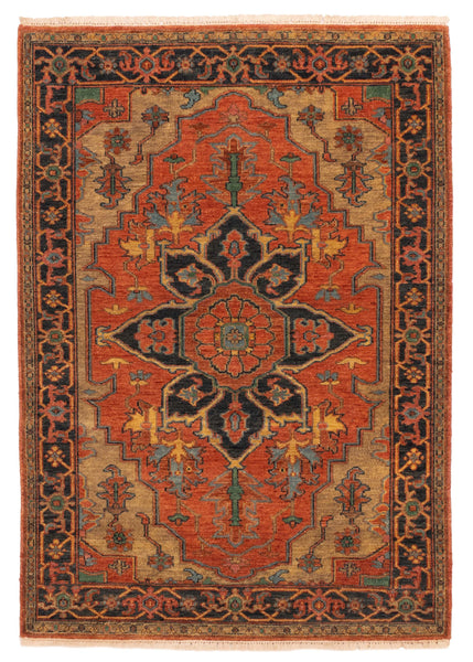 27884- Royal Heriz Hand-Knotted/Handmade Indian Rug/Carpet Traditional/Authentic/Size: 5'11" x 4'2"/180cmx 127cm