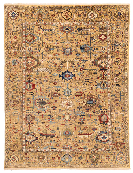 27847- Royal Heriz Hand-Knotted/Handmade Indian Rug/Carpet Traditional/Authentic/Size:  9'10" x 7'8"/300cmx 234cm