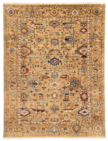 27847- Royal Heriz Hand-Knotted/Handmade Indian Rug/Carpet Traditional/Authentic/Size:  9'10" x 7'8"/300cmx 234cm