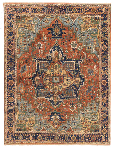 27839- Royal Heriz Hand-Knotted/Handmade Indian Rug/Carpet Traditional/Authentic/Size: 10'2" x 7'10"/310cmx 239cm