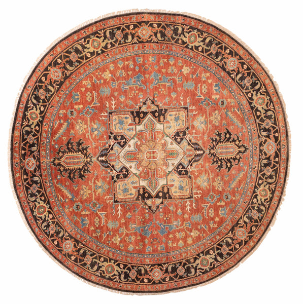 27897- Royal Heriz Hand-Knotted/Handmade Indian Rug/Carpet Traditional/Authentic/Size: 10'0" x 10'0"/305cmx 305cm