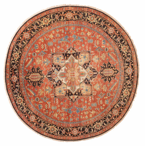 27897- Royal Heriz Hand-Knotted/Handmade Indian Rug/Carpet Traditional/Authentic/Size: 10'0" x 10'0"/305cmx 305cm