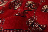 27954-Turkmen Hand-Knotted/Handmade Persian Rug/Carpet Traditional/Authentic/ Size: 4'7" x 3'5"/140cm x 104cm