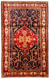 27952-Hamadan Hand-Knotted/Handmade Persian Rug/Carpet Tribal/Nomadic Authentic/ Size: 9'6" x 5'10"/290cm x 178cm