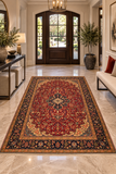 24326 - Sarough Handmade/Hand-Knotted Persian Rug/Traditional/Carpet Authentic/Size: 6'11" x 4'3" / 211cm x 130cm