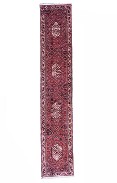 27946-Bidjar Hand-Knotted/Handmade Persian Rug/Carpet Traditional/ Authentic/ Size: 13'3"x 2'5"/404cm x 74cm