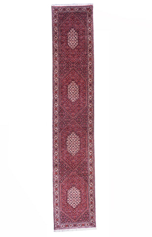27946-Bidjar Hand-Knotted/Handmade Persian Rug/Carpet Traditional/ Authentic/ Size: 13'3"x 2'5"/404cm x 74cm
