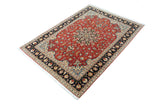 27947- Tabriz Persian Hand-knotted Carpet Authentic/Traditional Carpet/Rug/Size: 7'0" x 5'1"/213cm x 155cm