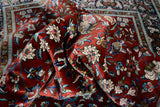 27945-Ghom Hand-knotted/Handmade Persian Rug/Carpet Traditional Authentic/ Size: 7'2" x 4'5"/219cm x 135cm