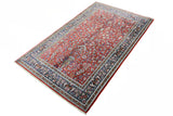 27945-Ghom Hand-knotted/Handmade Persian Rug/Carpet Traditional Authentic/ Size: 7'2" x 4'5"/219cm x 135cm