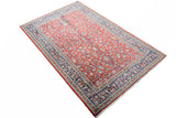 27945-Ghom Hand-knotted/Handmade Persian Rug/Carpet Traditional Authentic/ Size: 7'2" x 4'5"/219cm x 135cm