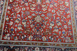 27945-Ghom Hand-knotted/Handmade Persian Rug/Carpet Traditional Authentic/ Size: 7'2" x 4'5"/219cm x 135cm