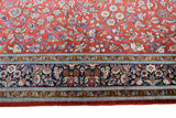 27945-Ghom Hand-knotted/Handmade Persian Rug/Carpet Traditional Authentic/ Size: 7'2" x 4'5"/219cm x 135cm