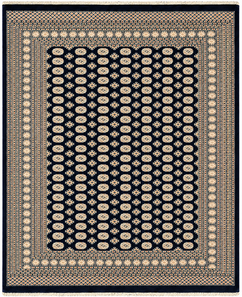 27633-Bokhara Hand-Knotted/Handmade Pakistani Rug/Carpet Tribal/Nomadic Authentic/ Size: 10'3" x 8'2"/312cm ×249cm