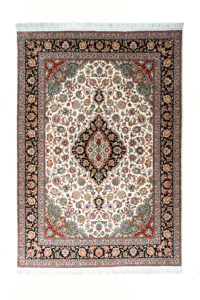 27948- Tabriz Persian Hand-knotted Carpet Authentic/Traditional Carpet/Rug/Size: 7'0" x 4'9"/213cm x 145cm