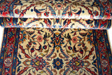 27408-Sarough Hand-Knotted/Handmade Persian Rug/Carpet Traditional Authentic/ Size: 12'5"x 2'8"/378cm x 81cm