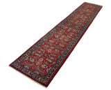 27409-Sarough Hand-Knotted/Handmade Persian Rug/Carpet Traditional Authentic/ Size: 14'3"x 2'8"/434cm x 81cm