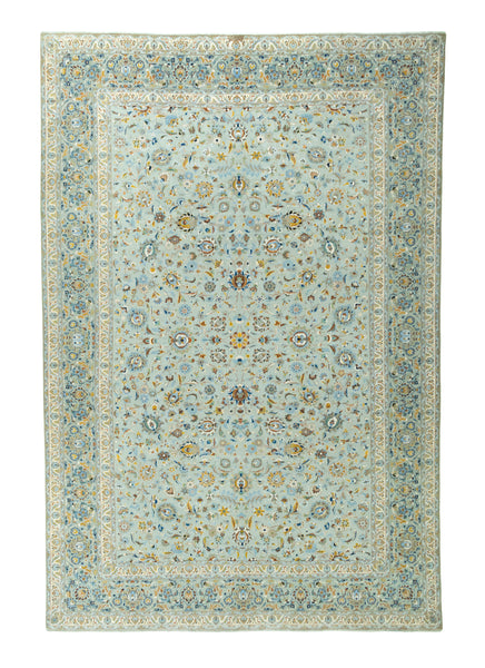 27410-Kashan Hand-Knotted/Handmade Persian Rug/Carpet Traditional/Authentic/Size:  12'7" x 8'6" /384cm x 259cm