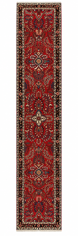 27362-Sarough Hand-Knotted/Handmade Persian Rug/Carpet Traditional Authentic/ Size: 13'11"x 2'7"/423cm x 80cm